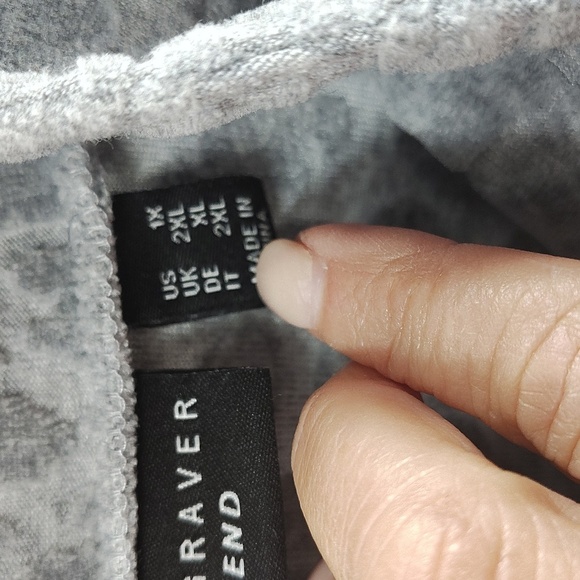 Susan Graver Weekend Quarter Zip Pullover Jacket Size 1X Gray Textured - Picture 5 of 11